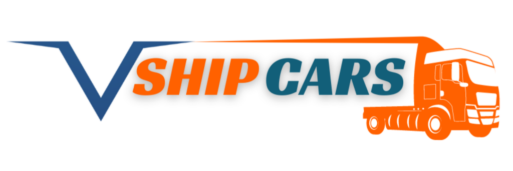 VShip Cars Orange and blue Logo